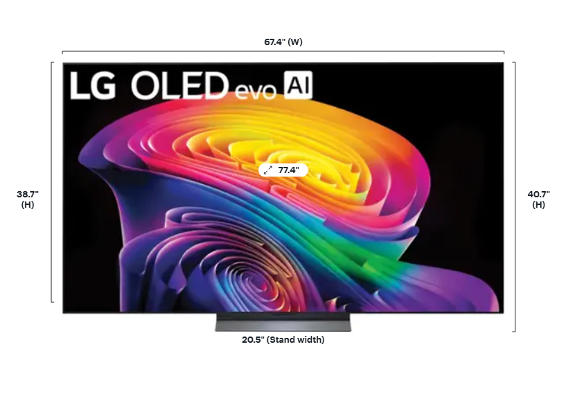 LG - 77" Class C6H Series OLED evo AI 4K Smart webOS TV with Hyper Radiant Color Tech (2026)